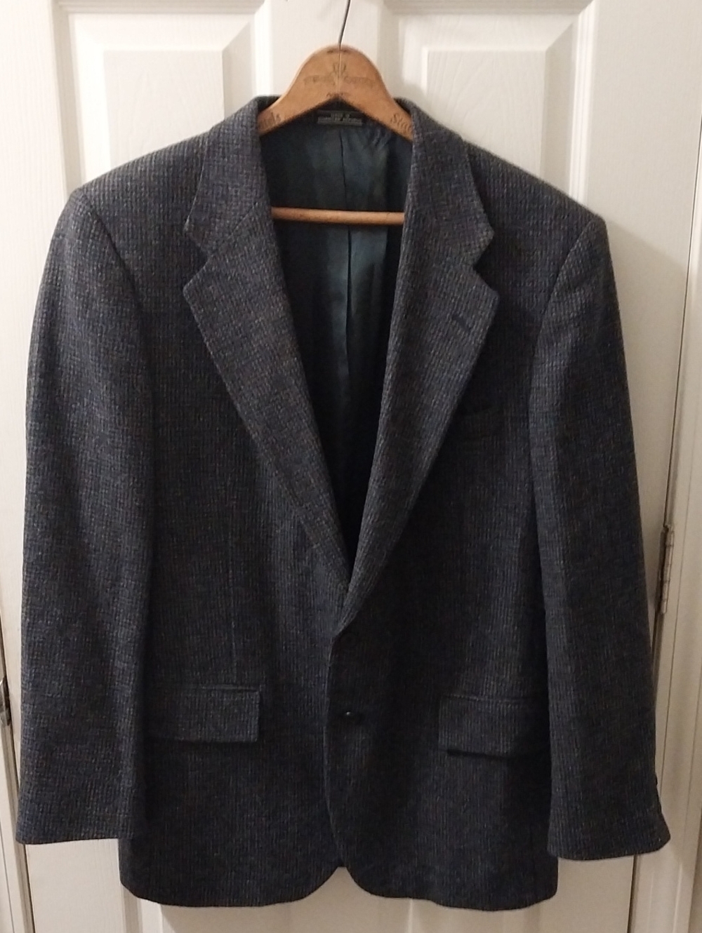 Men's Barrington -100% Wool-Charcoal Herringbone Blazer - Classic Tailrd Jacket
